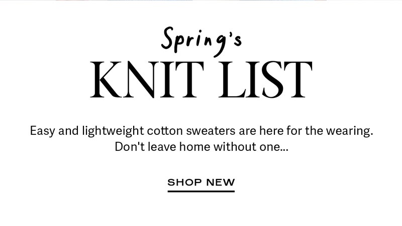 Spring's Knit List