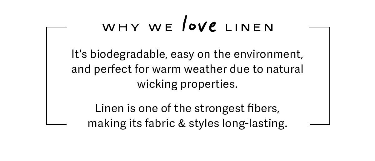 Why we love linen